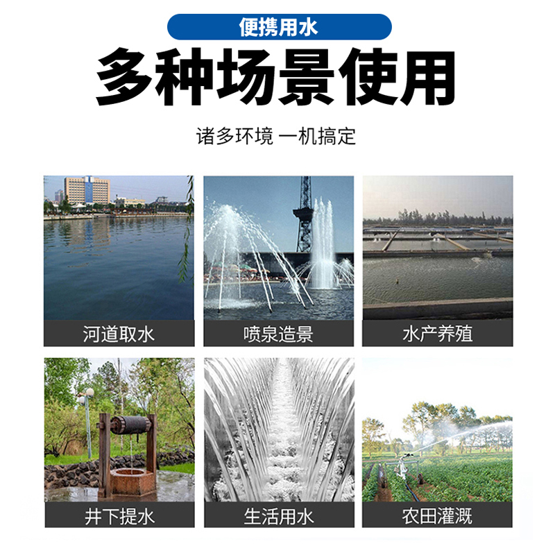 不锈钢深井泵220V家用井水高扬程抽水泵单相潜水泵380V三相抽水机