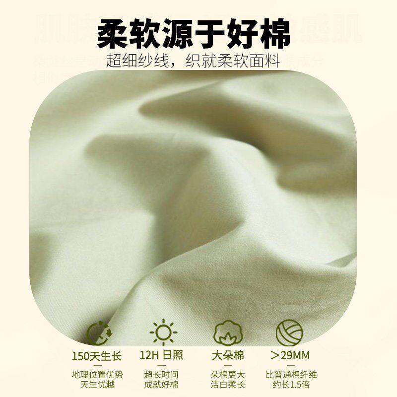 柳汐50s双股纯棉枕套高级感枕头套一对装48x74cm