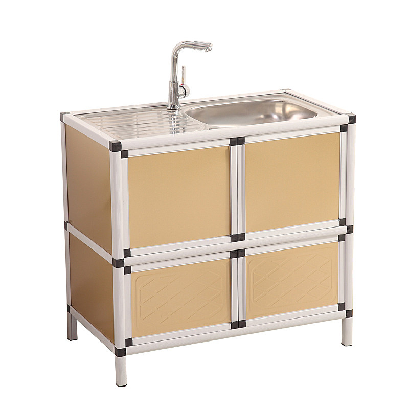 简易厨房水槽柜不锈钢洗菜池橱柜灶台洗碗盆餐边柜单盆双盆碗柜,住宅家具,餐边柜,淘宝优惠券,粉丝福利购,淘宝优惠卷