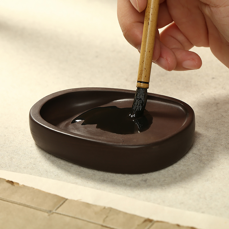 正宗端砚天然原石素砚可磨墨肇庆宋坑砚台墨池墨盒文房用品小砚台