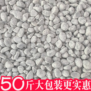 50斤浅灰色景观砾石海浪灰水洗石枯山水庭院花园造景碎石子洗米石