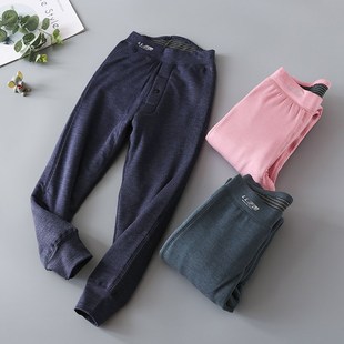 陆陆福儿童蚕丝保暖裤加厚冬季男童女童棉裤一体绒打底内穿热能裤