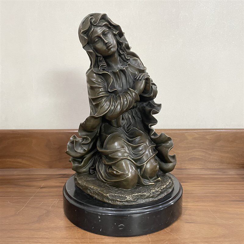 铜雕塑祈祷铜像欧式古典摆件家居装饰品创意新款礼品客厅玄关书房