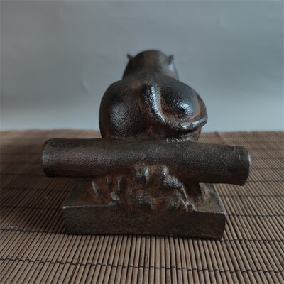 铸铁材质黄河大铁牛微型版摆件民俗怀旧工艺雅居茶社客厅实用收藏