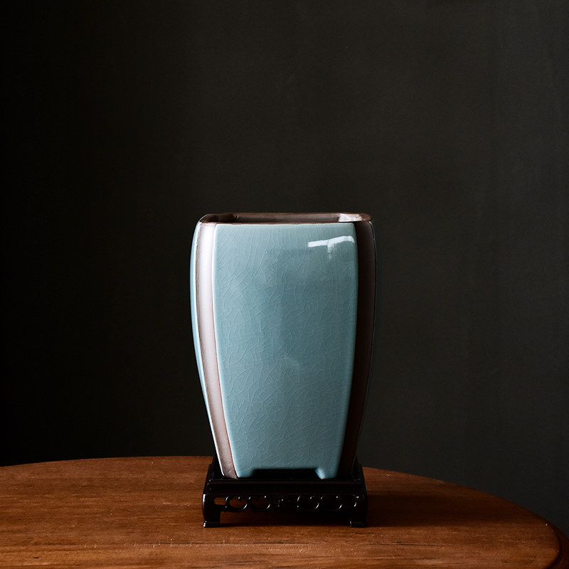 兰花花盆2021新款高档大号陶瓷紫砂方形盆景兰花盆专用绿萝悬崖盆,鲜花速递/花卉仿真/绿植园艺,花盆,淘宝优惠券,粉丝福利购,淘宝优惠卷