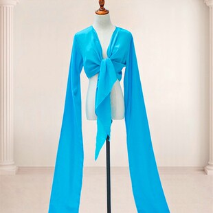 成人儿童练习古典惊鸿舞蹈表演服装 练习水袖 红色古典京剧藏族水袖