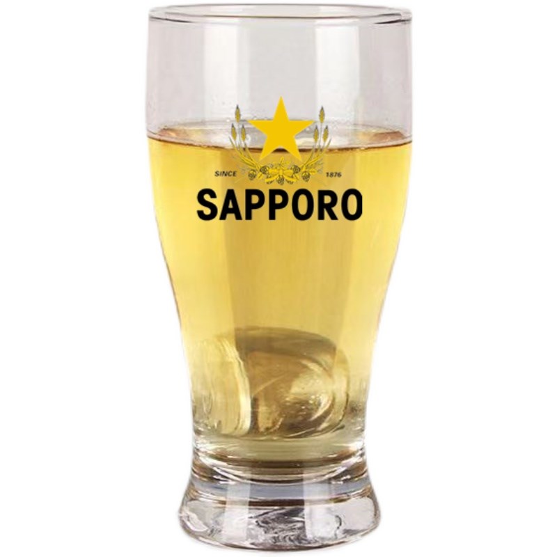 日式生啤杯SAPPORO三宝乐啤酒杯专用杯精酿啤酒扎啤杯可定制LOGO