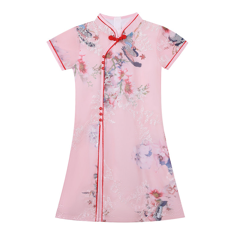 女童旗袍连衣裙夏季2022夏装新款儿童裙子夏天洋气小女孩汉服夏款