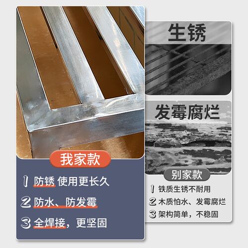 定制304不锈钢花架置物架阳台台沿加宽台面窗台延伸板钢托架底座