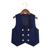 单件儿童西装 马甲礼服春秋男童演出服小童英伦表演服周岁生日走秀