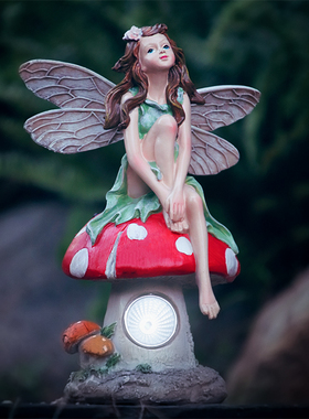 优选花仙摆件户外庭院太阳能灯花园装饰景观布置草坪灯室外防水小