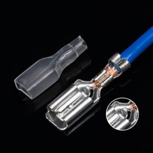 接线端子电线连接器1 母头接插件插拔式 优选6.3带锁插簧端子 护套