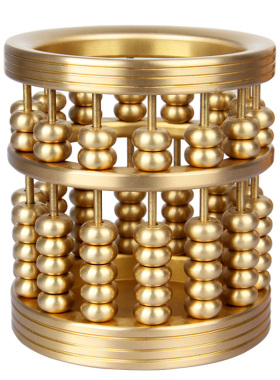 优选朴器 铜算盘笔筒摆件 铜老虎笔筒摆件