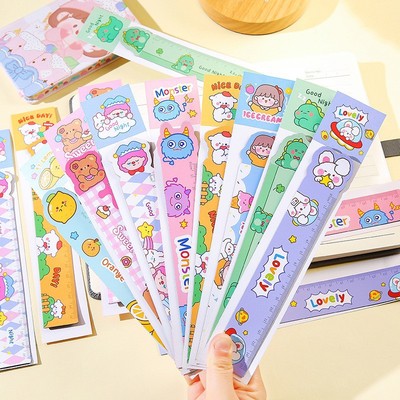 卡通尺子考试专用可爱超萌带磁性15cm软尺中小学学生专用尺子