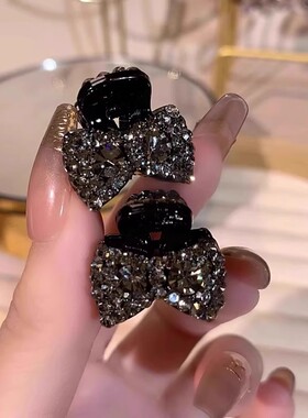 精致水钻蝴蝶结小抓夹发饰小号迷你刘海发夹女前额侧边夹子头饰女