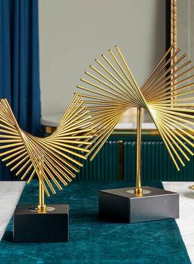 客厅轻奢金属装饰摆件高级感创意家居家用装饰品纪念品工艺品