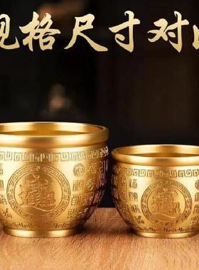 黄铜缸精雕特大百福缸浮雕黄铜大号工艺品