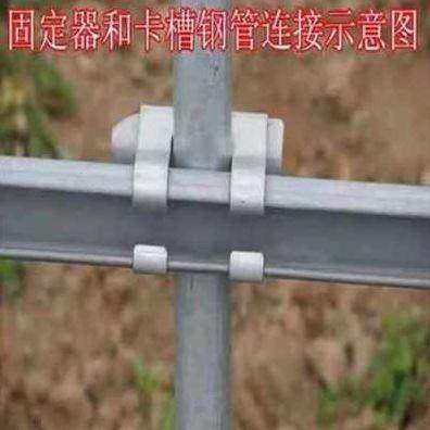 P槽防风卡槽温室固定器新款I热镀C配件大棚连接销产锌卡簧品压膜