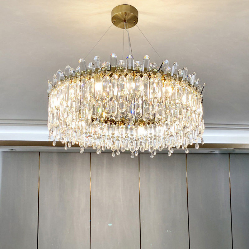 轻奢水晶吊灯精装修客厅灯港式别墅奢华大气卧室灯具个性餐厅灯饰