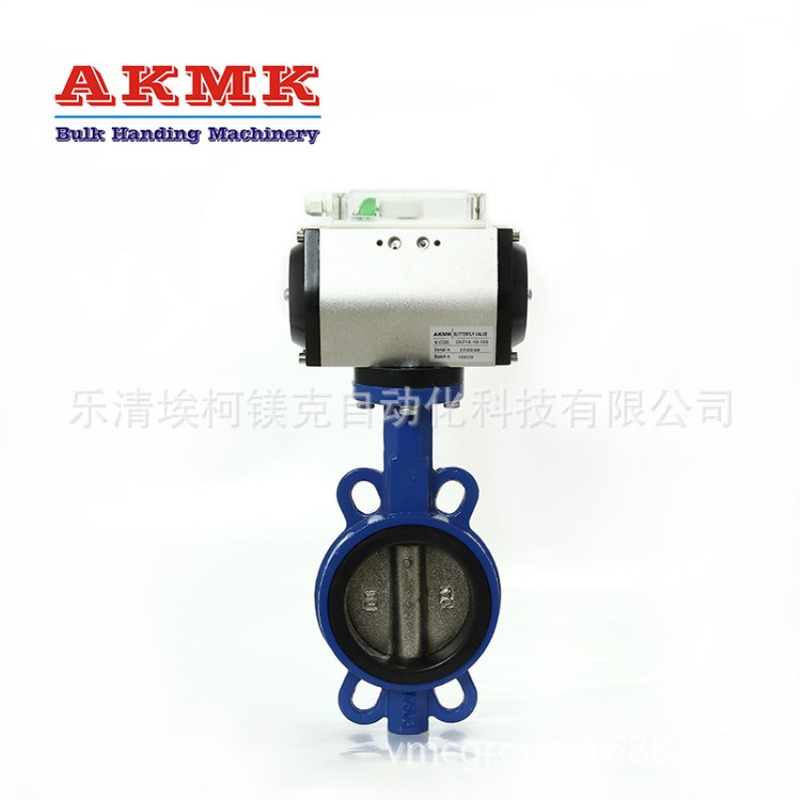 对夹式水阀气动蝶阀D671X-100阀门通径DN100水碟阀门