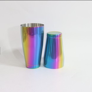 源头工厂电镀七彩波士顿调酒器酒具套装 600ml304鸡尾酒摇酒壶 800