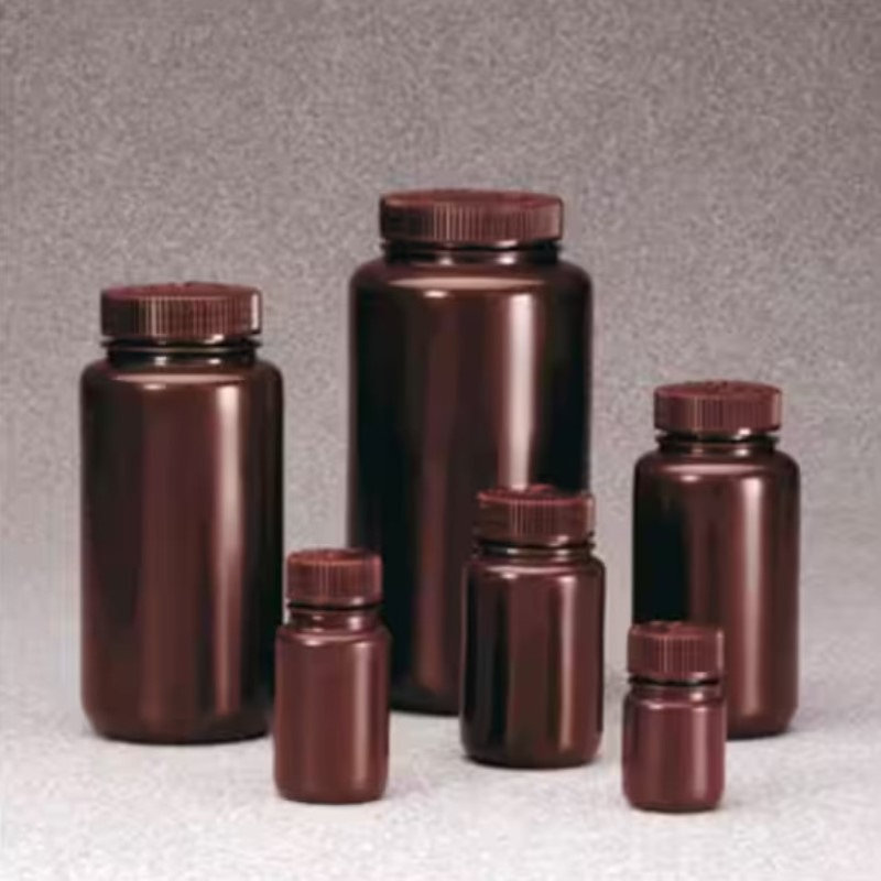 Nalgene耐洁 琥珀色HDPE材质广口瓶 30ml 60ml 125ml 250ml 500ml
