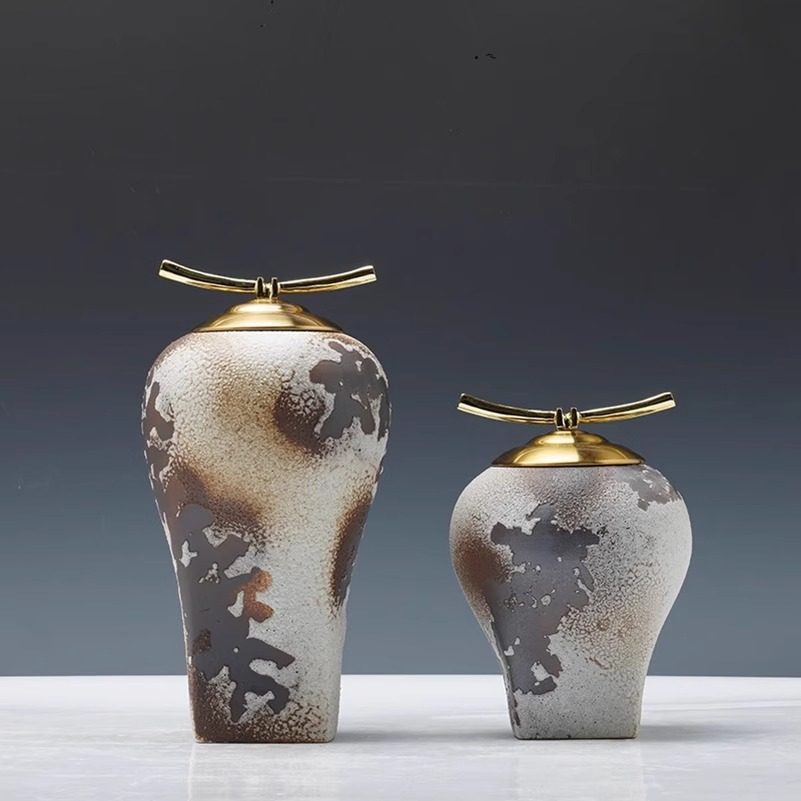 新中式复古陶瓷储物罐摆件样板房酒店餐厅办公室轻奢风装饰架摆件,办公设备/耗材/相关服务,其它,淘宝优惠券,粉丝福利购,淘宝优惠卷