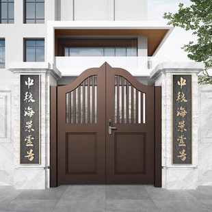 花园门铝合金别墅庭院门户外民宿门铝艺入户院子栅栏小门防盗门