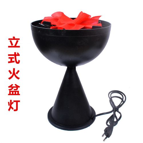 万圣节酒吧装饰道具吊灯仿真火焰灯装饰火盆灯电子火盆灯20cm挂式