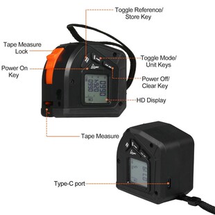 50m+5m Laser Tape Measure  2合一激光测距卷尺智能数显卷尺