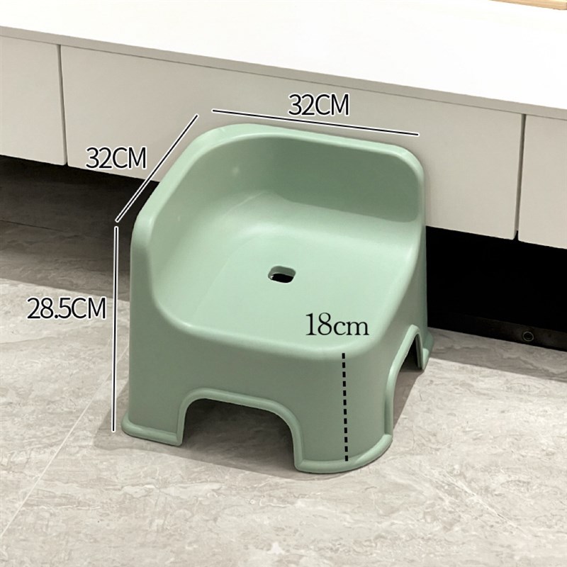 T&家用板凳矮凳塑料加厚款结实防摔成儿童小凳子靠背椅宝宝拐角凳