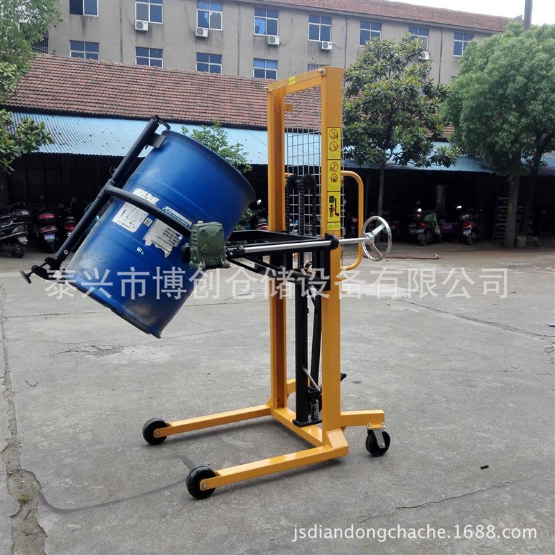 厂家供应 手动油桶装卸车 电子称油桶翻转车 电子秤油桶车