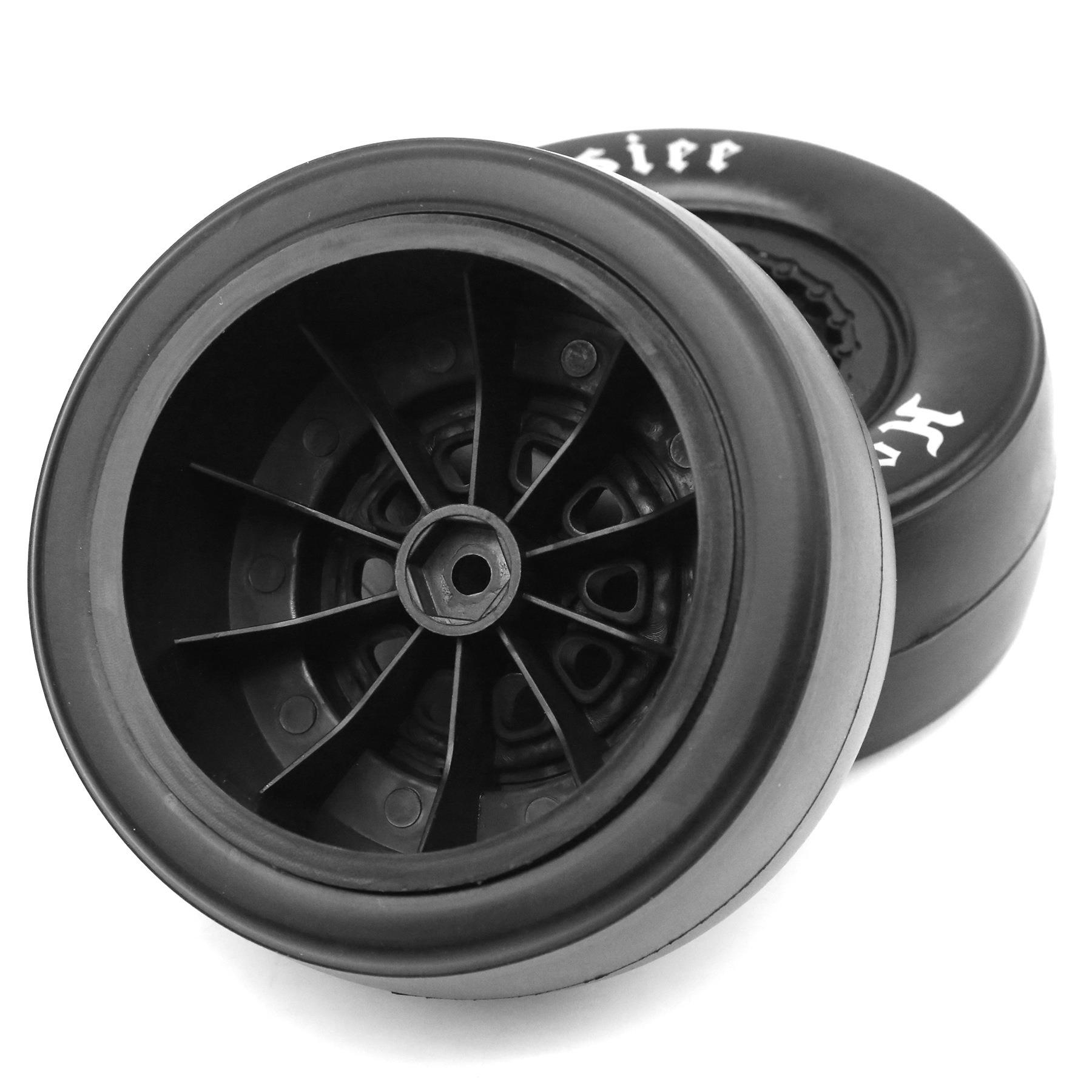 1/10 RC遥控模型车 短卡越野平地房车耐磨光头竞速轮胎 拉力拉灰