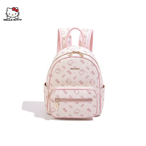HelloKitty粉色印花休闲双肩包女