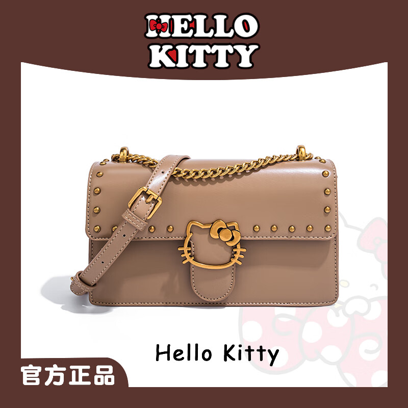 hellokitty小方包轻奢百搭女士高级感复古斜挎包时尚高颜值单肩包