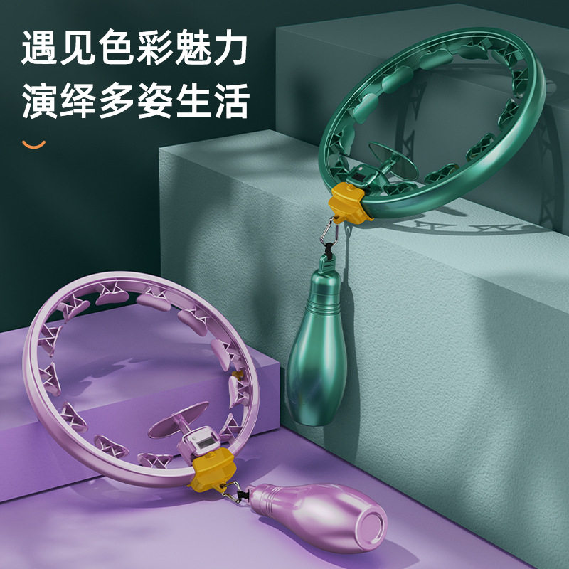 跨境同款智能可拆卸呼啦圈 成人计数加重呼拉圈 懒人收腹健身器材