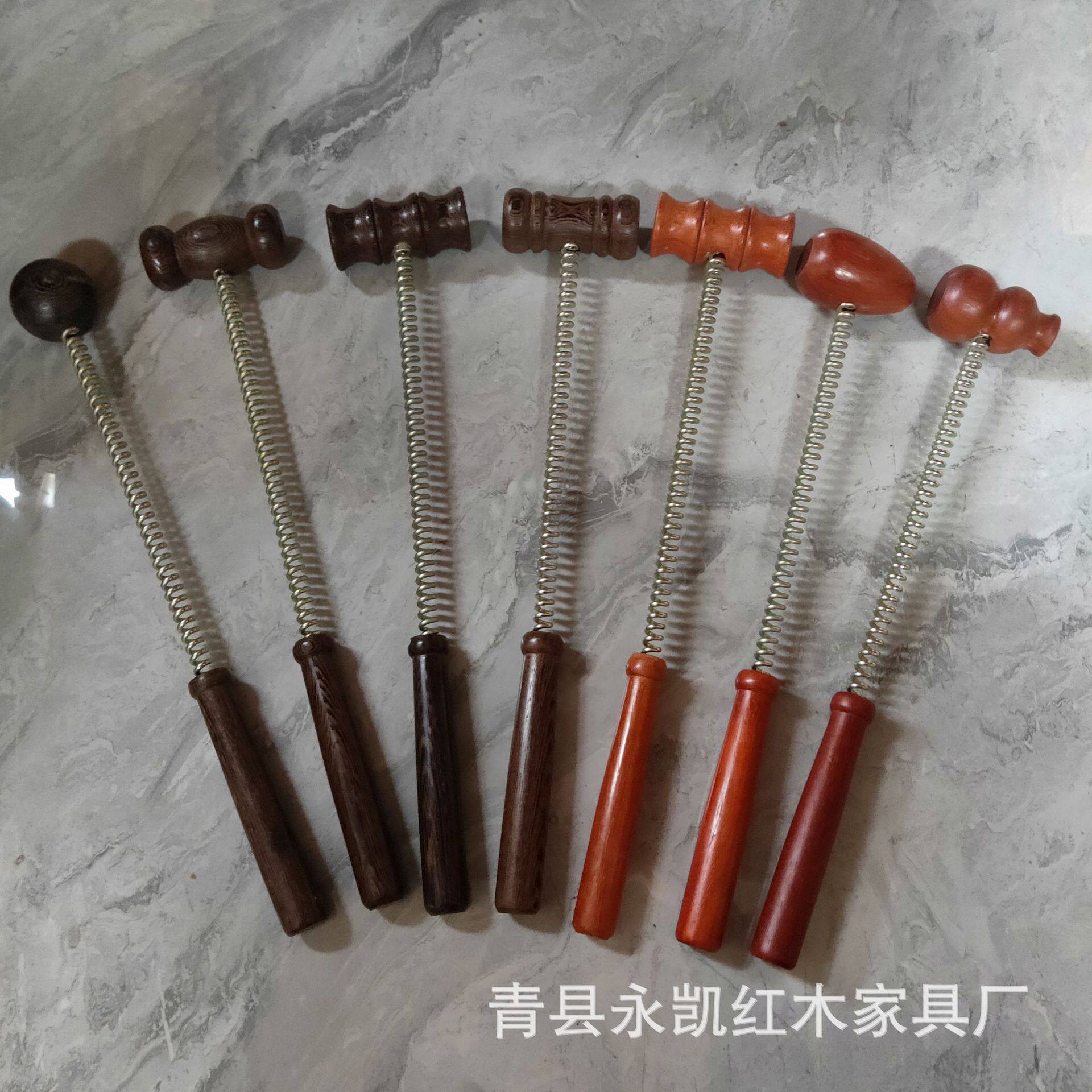 鸡翅木健身锤实木锤子弹力球按摩经络敲打养生厂家木制