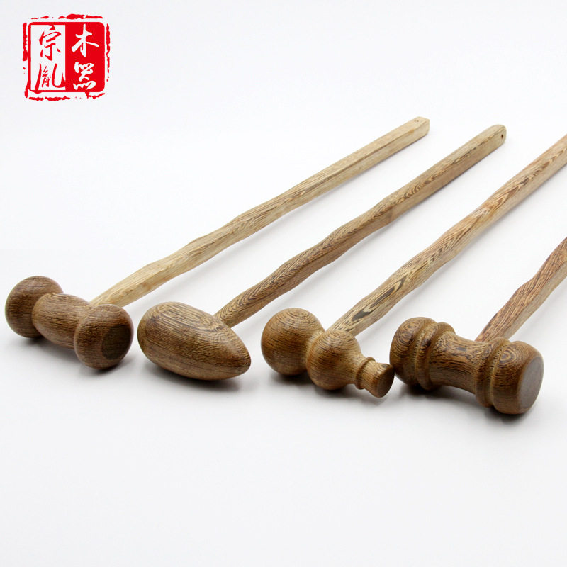 鸡翅木实木按摩敲打锤木质保健捶经络锤木头颈部按摩棒老人敲背锤
