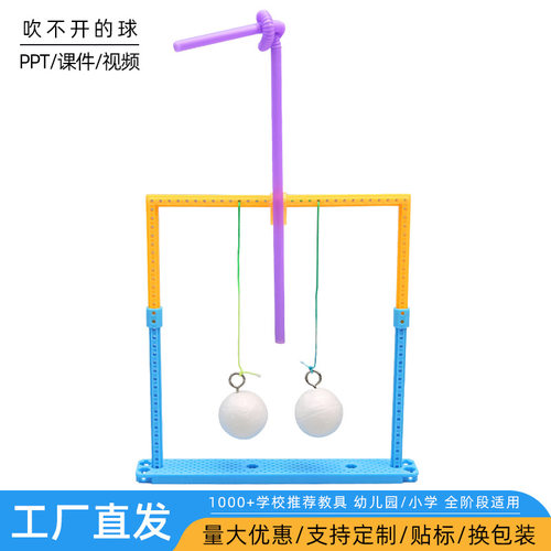 科学实验教具吹不开的球中小学生儿童手工diy科技小制作材料包