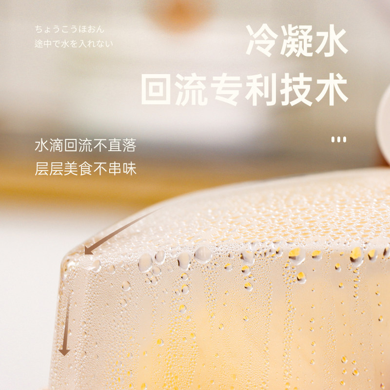 小哈猪电蒸锅可预约三层大容量智能断电家用小型蒸鱼电蒸箱多功能