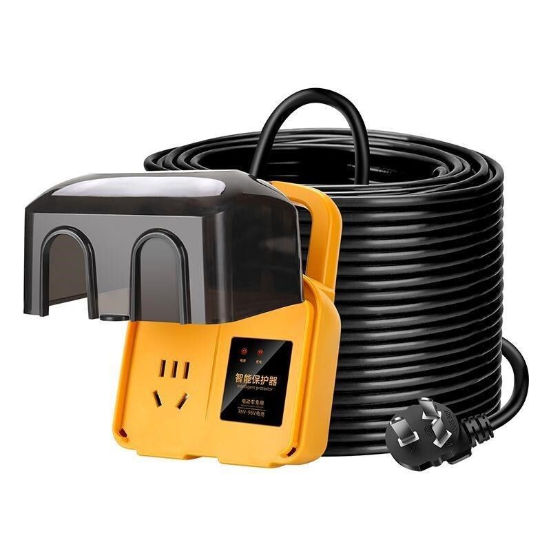 电动车充电保护器自动断电充满超长电源线电车专用户外防水防雨