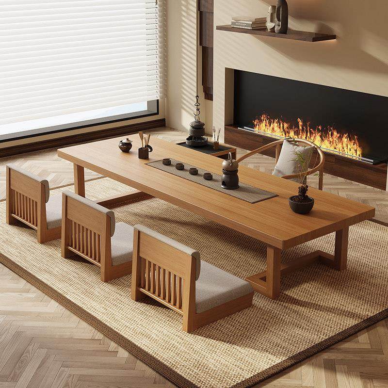 实木日式茶桌椅组合榻榻米飘窗小茶几家用功夫泡茶桌禅意简约茶台