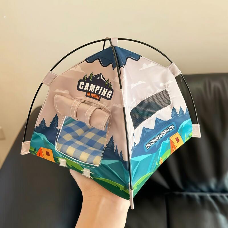 【仓鼠露营帐篷】小宠窝仿真迷你帐篷模型鹦鹉鸟类躲避窝别墅造景