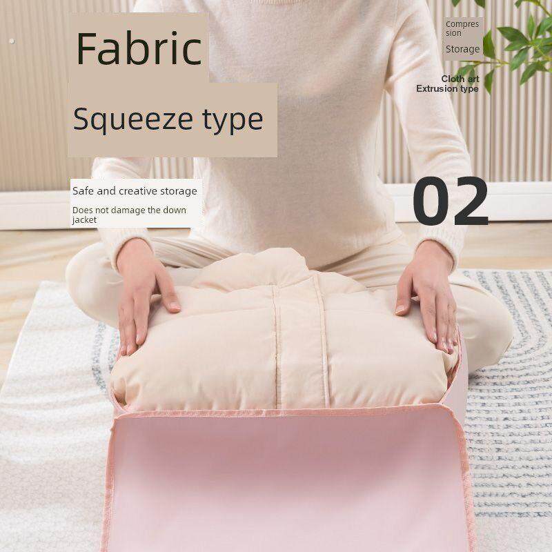 羽绒服收纳袋大容量便携式旅行家用压缩袋手提箱衣服专用棉大衣除