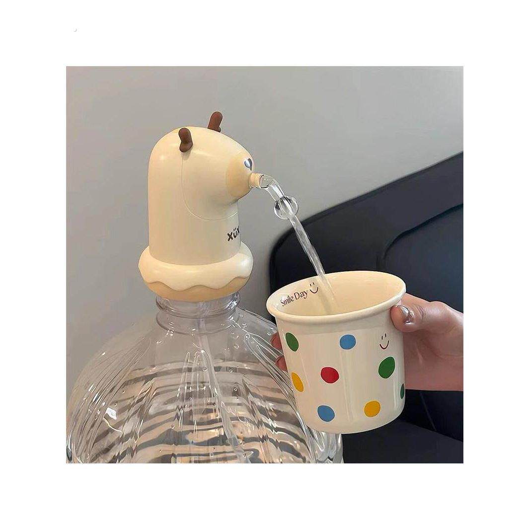 小鹿头桶装水抽水器饮水机按压取水神器电动压水器可爱水泵吸水器