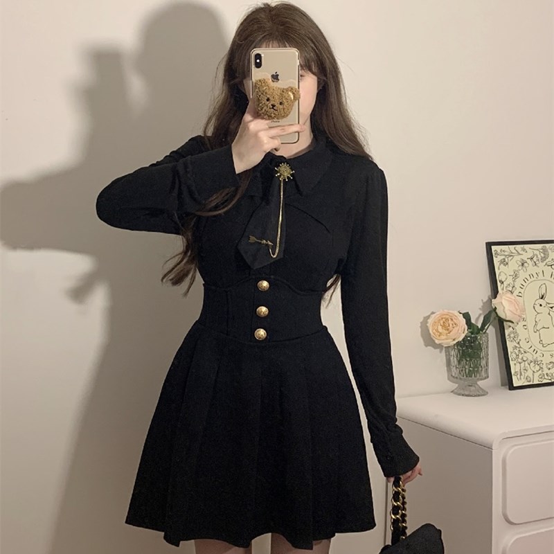 大码胖mm纯欲学院风衬衫鱼骨束腰半身裙女秋季辣妹jk制服两件套装