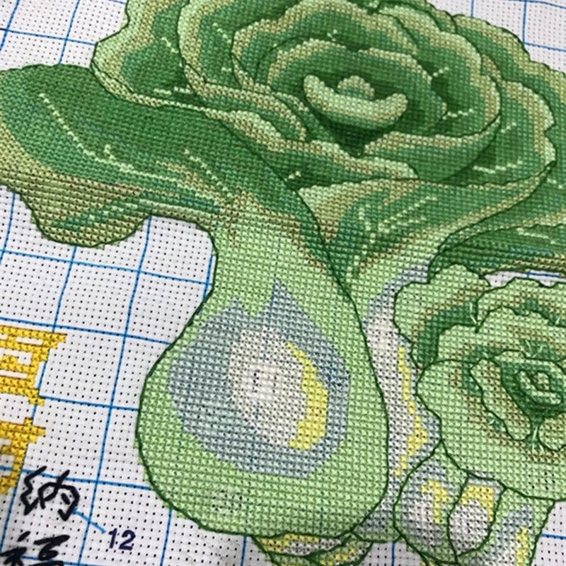 纯手工十字绣成品绣好的白菜摆财百财纳福招财进宝植物客厅包邮,居家布艺,十字绣成品,淘宝优惠券,粉丝福利购,淘宝优惠卷