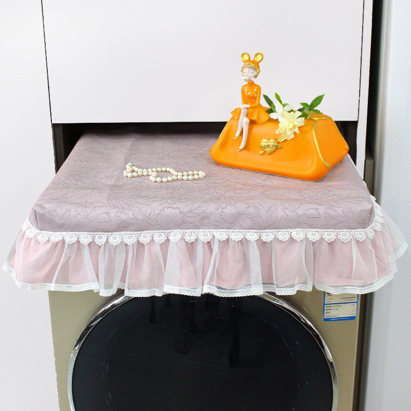 轻奢防水油皮革滚筒洗衣机罩防尘罩多功能冰箱盖巾桌布床头柜茶几