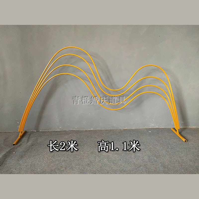 新款婚庆道具假山摆件舞台背景装饰路引中式婚礼道具婚庆铁艺道具