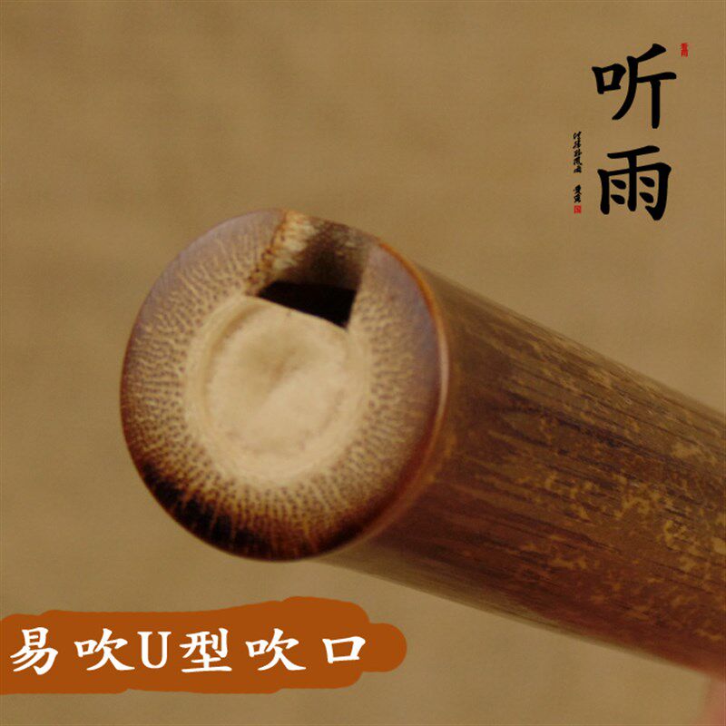 [听雨]8八孔F G调琴箫专业演奏琴萧紫竹洞箫精制一节竹箫乐器初学